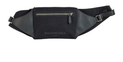 Sling Bag, £320, Handbags, Black, Canvas/Leather, Front view
